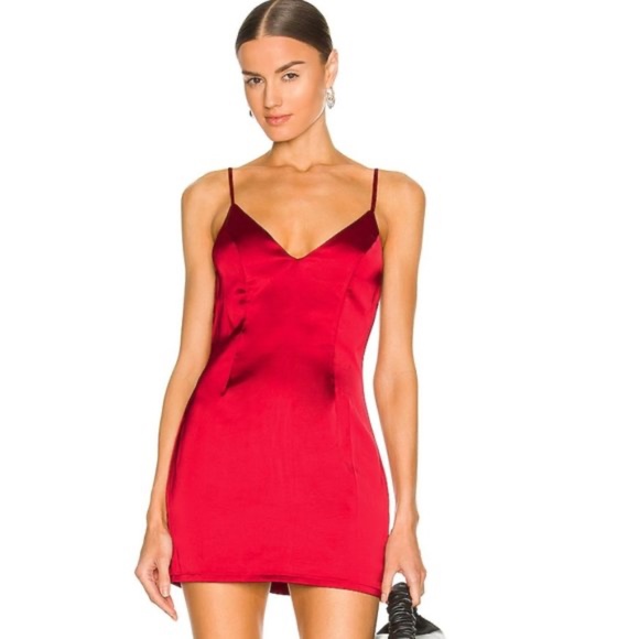 Superdown Nicole Mini Dress in Burgundy Wine NWT Size Small - Picture 2 of 7